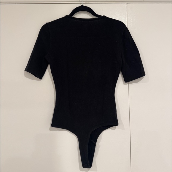 Madewell Black Short Sleeve Bodysuit Size Small - Picture 2 of 5